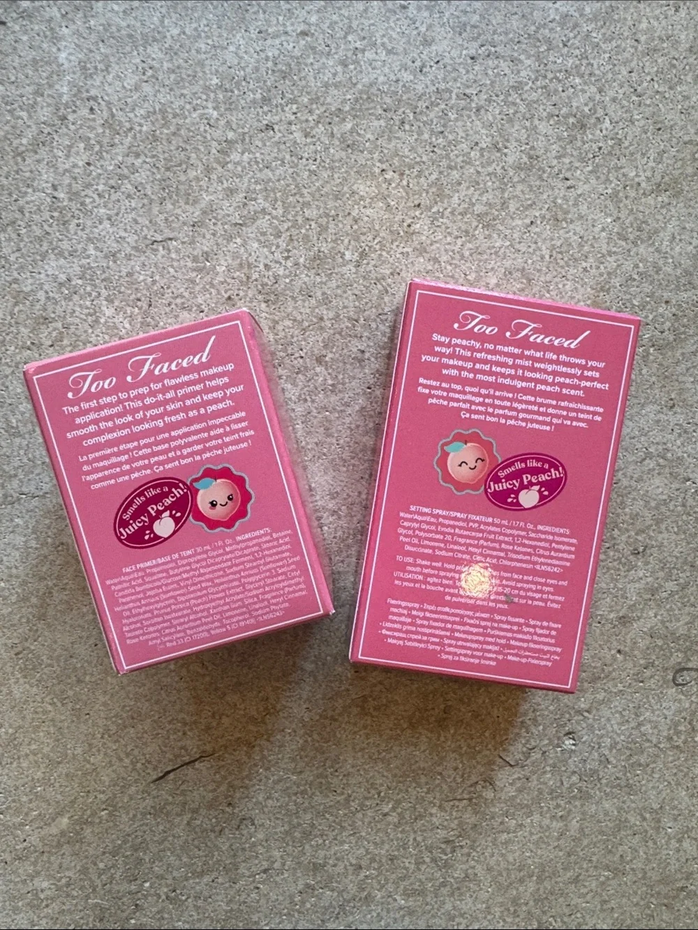 NIB Too Faced Peachy Primer Setting Duo